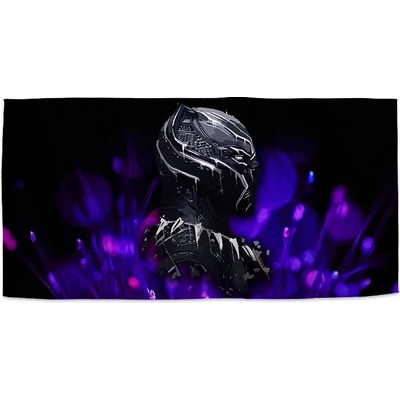 Sablio Ručník s potiskem BLACK PANTHER Fialová luminescence 50 x 100 cm
