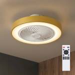 Brilagi - Димируемо LED осветително тяло с вентилатор LED/38W/230V Ø 50 см, златисто + дистанционно управление (BG4033)