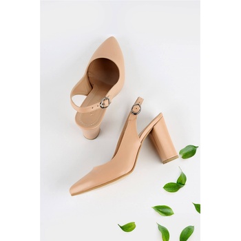 Moda Trend Дамски обувки с ток - Бежови #328346 (328346_Бежов)