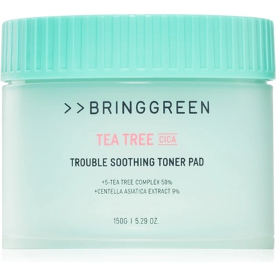 BRINGGREEN Tea Tree Cica Trouble Soothing Toner Pad тонизиращи възглавнички с успокояващ ефект 90 бр
