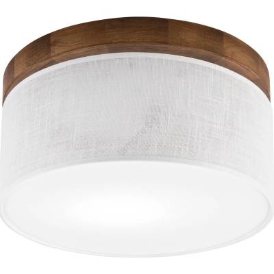 - LED Плафон BELLADONNA 1xE27/15W/230V Ø 30 см бял/дъб череша (BG1368)