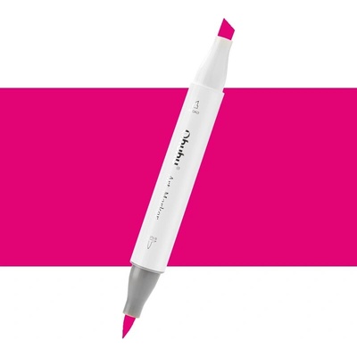 Lihová fixa OHUHU oboustranná Brush & Chisel, Vivid Reddish Purple (RP1)