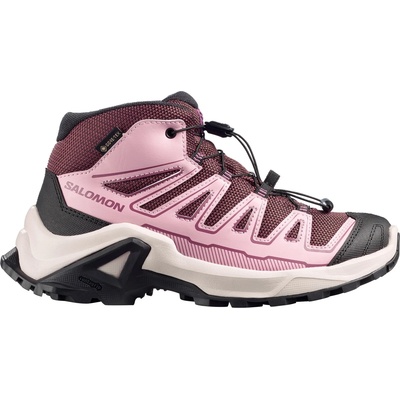 Salomon Детски туристически обувки Salomon Kid's X Ultra Mid GORE-TEX Walking boots - Huckleberry / Dawn Pink / Concord Grape - размер 36 (EU) (702-4205-0419)
