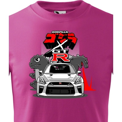 Dětské tričko Nissan GTR Godzilla Purpurová Bezvatriko.cz 1852