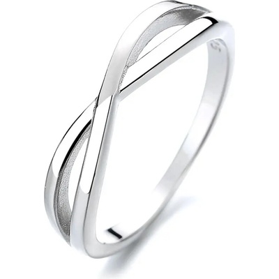 Majya Strieborný prsteň skrížený ANDY 10196 6