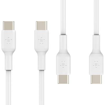 Boost Charge кабел за зареждане и данни - USB-C към USB-C - 2 бр. - 1 м - бял (80651)