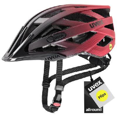 i-vo cc MIPS bicycle helmet, black-red matt, 56-60 cm - S413613