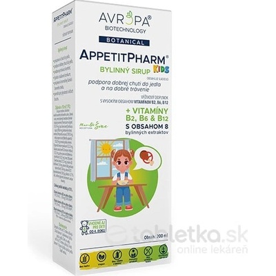 AVROPA AppetitPharm KIDS bylinný sirup 200 ml