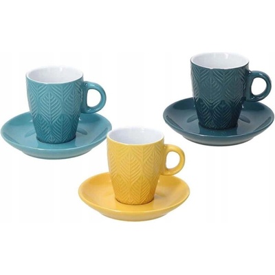 TOGNANA Šálky na espresso porcelánové s podšálky Maya K3 6 x 90 ml