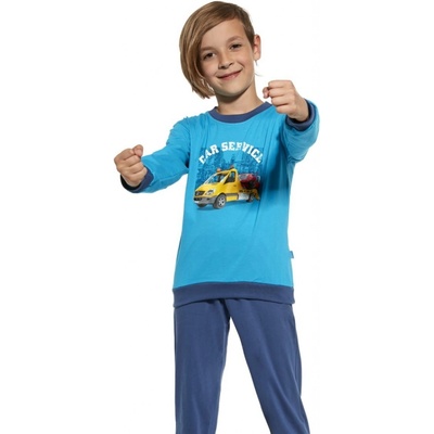 Cornette Kids Boy Car Service Chlapecké pyžamo tyrkysová