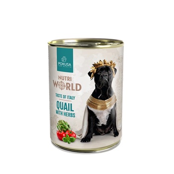 POKUSA POKUSA NUTRI WORLD - консерва с пъдпъдък и подправки 400гр (PO_1NutriQu-400)