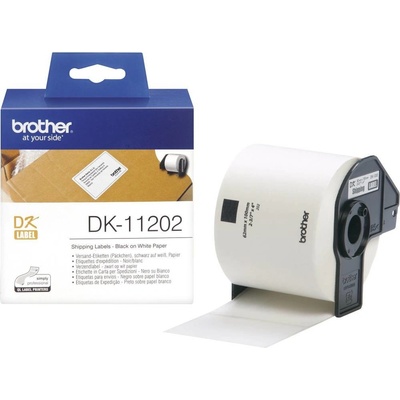 Brother DK-11202 etikety v roli 62 x 100 mm papier biela 300 ks trvalé DK11202 prepravné štítky; DK11202