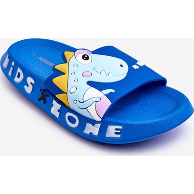 WJ1 dětské pěnové PANTOFLE DINOSAUR BLUE DARIO