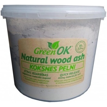GreenOK Přírodní dřevěný popel 3 l