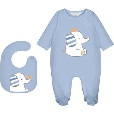 Mayoral Гащеризон дълъг и лигавник слонче в син цвят за новородено момче Mayoral