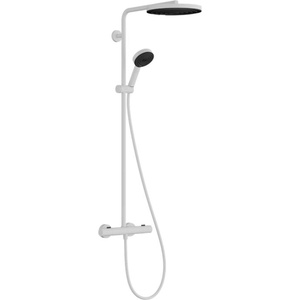 Hansgrohe Pulsify S Puro - Душ комплект с термостат, диаметър 26 cm, 3 струи, EcoSmart, бял мат 24237700 (24237700)