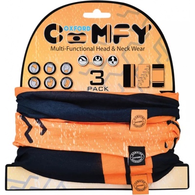 Oxford multifunkční nákrčník Comfy 3-pack Harley Davidson colors