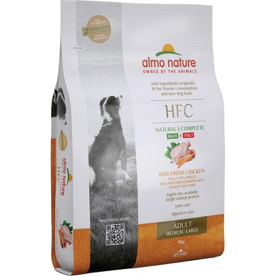 Almo Nature HFC Икономична опаковка: 2x8kg Almo Nature HFC Adult Dog M-L Chicken суха храна за кучета