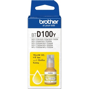 Brother Мастило за Brother MFC-T930DW, DCP-T830DW/T730DW/T530DW/T430W, DCP-T230 - Yellow - BTD100Y - Заб. : до 5000 копия (BTD100Y)