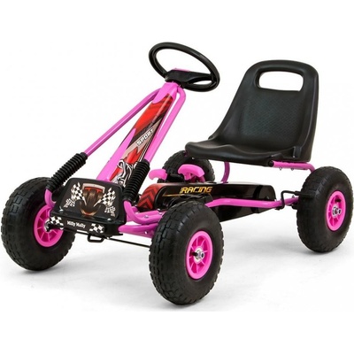 MILLY MALLY šliapacia motokára Go-kart Milly Mally Thor ružová