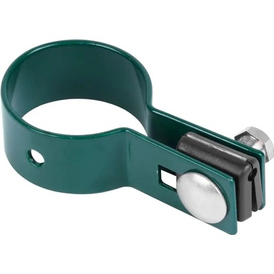 Objímka Strend Pro EUROSTANDARD, 60 mm, koncová, zelená, Zn+PVC, RAL6005, na okrúhly stĺpik