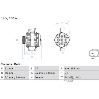 Alternátor BOSCH 0 986 083 660 (0986083660)