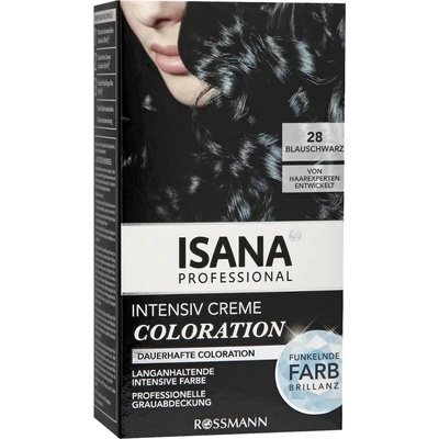 Isana Professional Intensive Creme Coloration barva na vlasy 28 modročerná