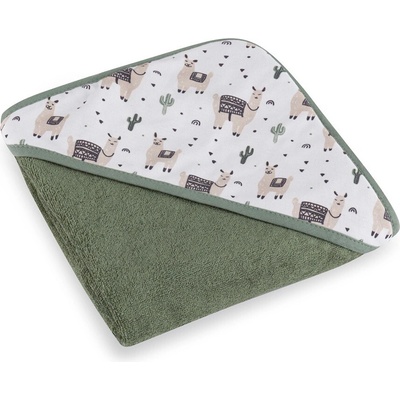 Petite&Mars Osuška bambusová s kapucí Loulou Llama Vibes 100 x 100 cm – Sleviste.cz