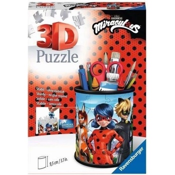 Ravensburger 3D puzzle Stojan na tužky Miraculous: Kouzelná Beruška a Černý Kocour 54 ks