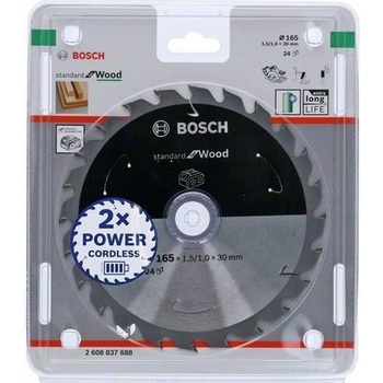 Bosch Pilový kotouč Standard for Wood pro akumulátorové pily 165 × 1,5/1 × 30 T24 2608837688