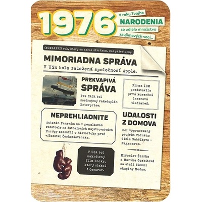 Blahoželanie 1976 - slovensky, variant B