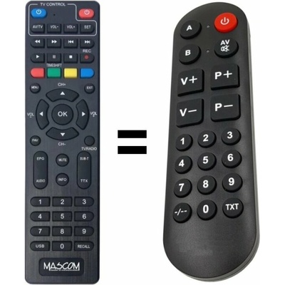 Diaľkový ovládač Mascom MC720T2 HD