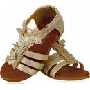 Sandále s motýlikmi zlaté