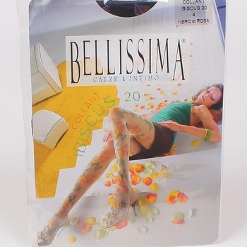 Image 1 of Дамски чорапогащник в черно с хибискус 20 den