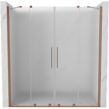 Mexen Velar Duo плъзгащи се душ врати 170 см, матирани, четкан мед - 871-170-000-32-65 (871-170-000-32-65)