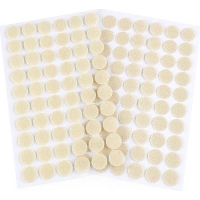 mykreative Suchý zip samolepící kolečka, krémová, 15 mm, 30 ks