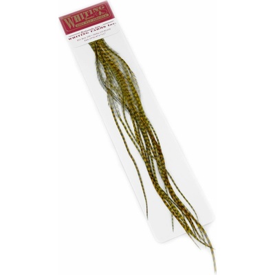 Whiting Hackles Whiting Kohoutí Peří 100 Pk Grizzly Dyed Golden Olive #18