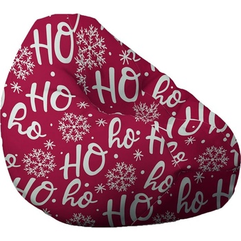 Image 1 of PUFRELAX Калъф за пуф круша, 320л. , Nirvana Grande - Ho-Ho-Ho (COVER_PUF-G-NGR-TEXP-HHH)