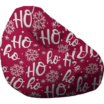 PUFRELAX Калъф за пуф круша, 320л. , Nirvana Grande - Ho-Ho-Ho (COVER_PUF-G-NGR-TEXP-HHH)