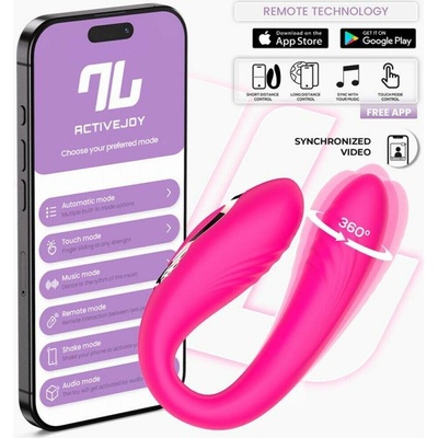 InToYou Lanty 360 Swinging & Vibrating Couple Toy with Remote Pink