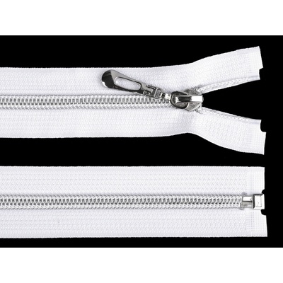 Stoklasa Spirálový zip No 7 délka 50 cm se stříbrnými zoubky Balení: 1 ks, Varianta: 101 bílá 101 bílá