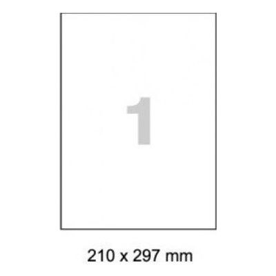 Самозалепващи етикети R0501.1123, лазер, лъскав, полиестер, 210 x 297 mm, 1 етикет, A4, 100 листа (R0501.1123A)