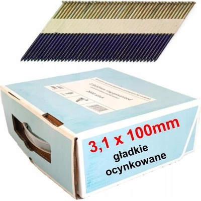 Klince do klincovačky spájané papierom 3,1x100 hladké pozinkované 34° 2000 ks