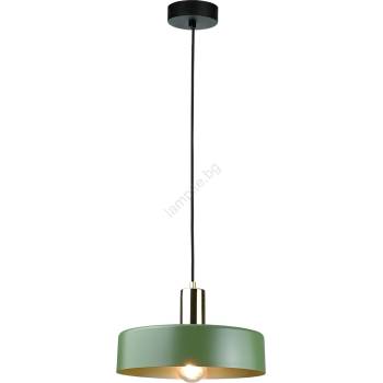 Keter Lighting Пендел HAKI 1xE27/60W/230V зелен/черен/лъскав хром (KE0113)