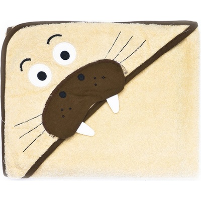 Sensillo Detská osuška s 3D aplikáciou Mrož 100x100 cm