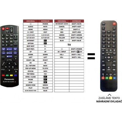 Dálkový ovladač Predátor Panasonic DMP-BDT330 – Hledejceny.cz