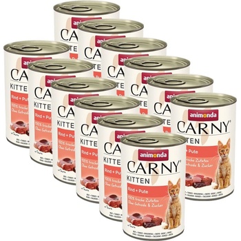 Animonda Carny Kitten - Говеждо и пуйка 12 x 400 г