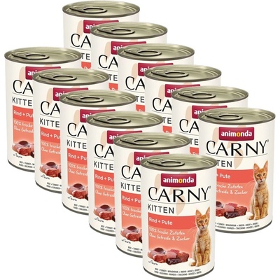 Animonda Carny Kitten - Говеждо и пуйка 12 x 400 г