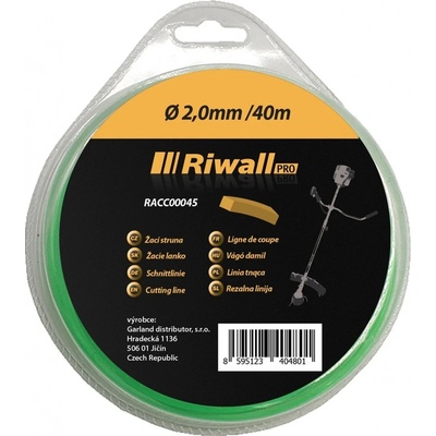 Riwall PRO Žací struna pr. 2mm, délka 40m, čtvercový průřez