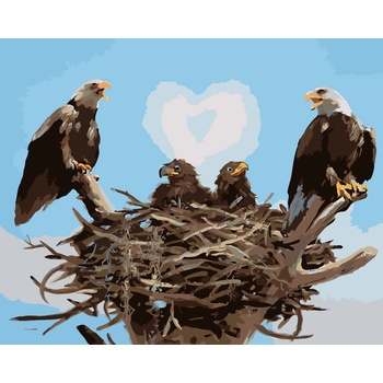 ZUTY Maľovanie podľa čísel ORLIE HNIEZDO D RUSTY RUST Rámovanie bez rámu a bez vypnutia plátna Rozmer 80 x 100 cm